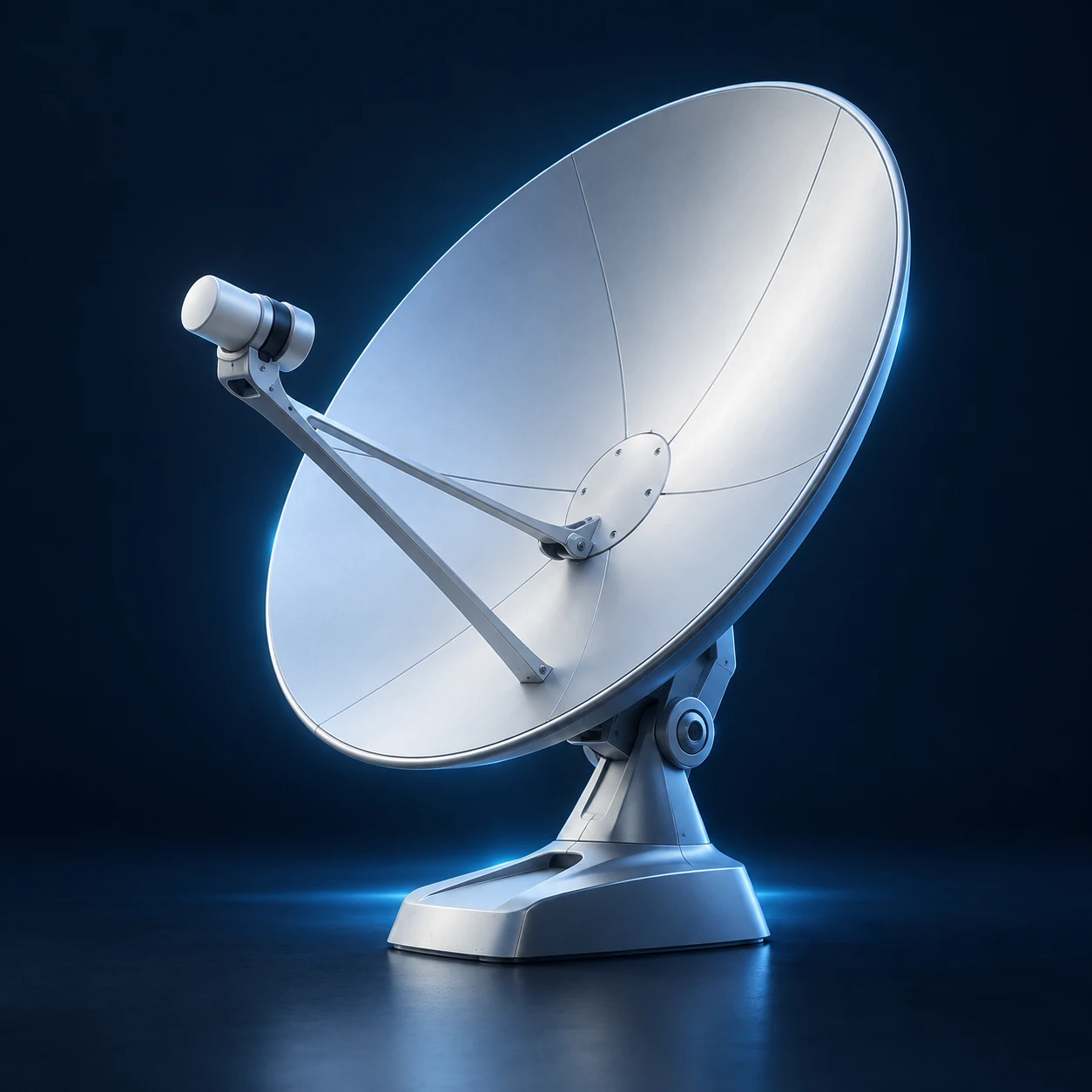 3D illustration of a satellite dish
